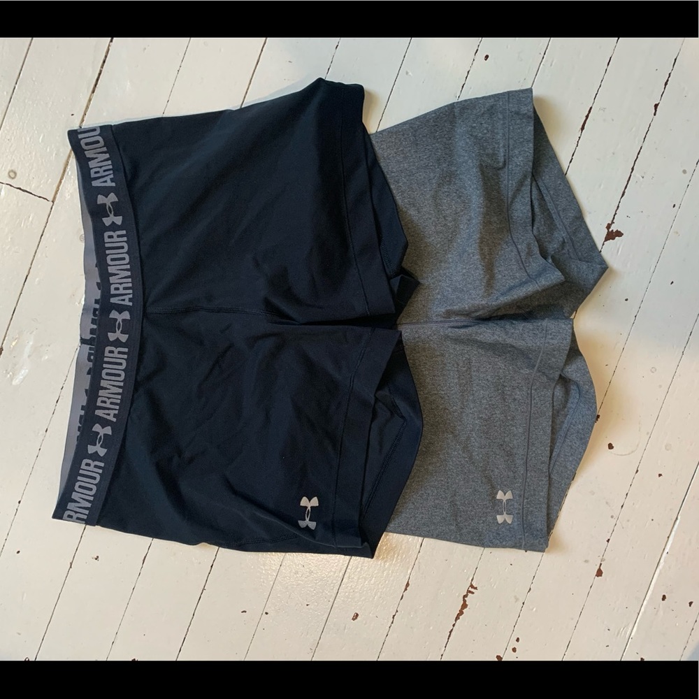 2 pairs under armour compression shorts